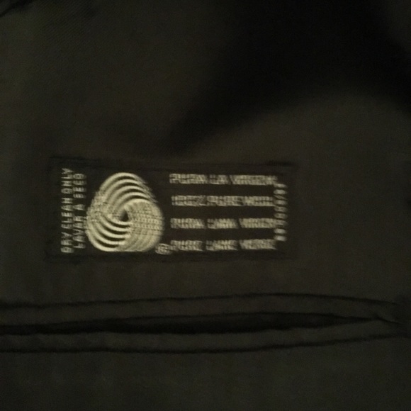 Vintage 42R 100% Wool Herringbone Overcoat - Picture 3 of 6